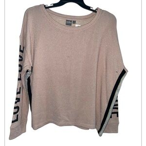 Soho  NY Company street Pink and Black Crew Neck Sweater Relaxed Fit